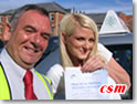 Eleanor from Morpeth with DSA Driving Examiner John Underwood